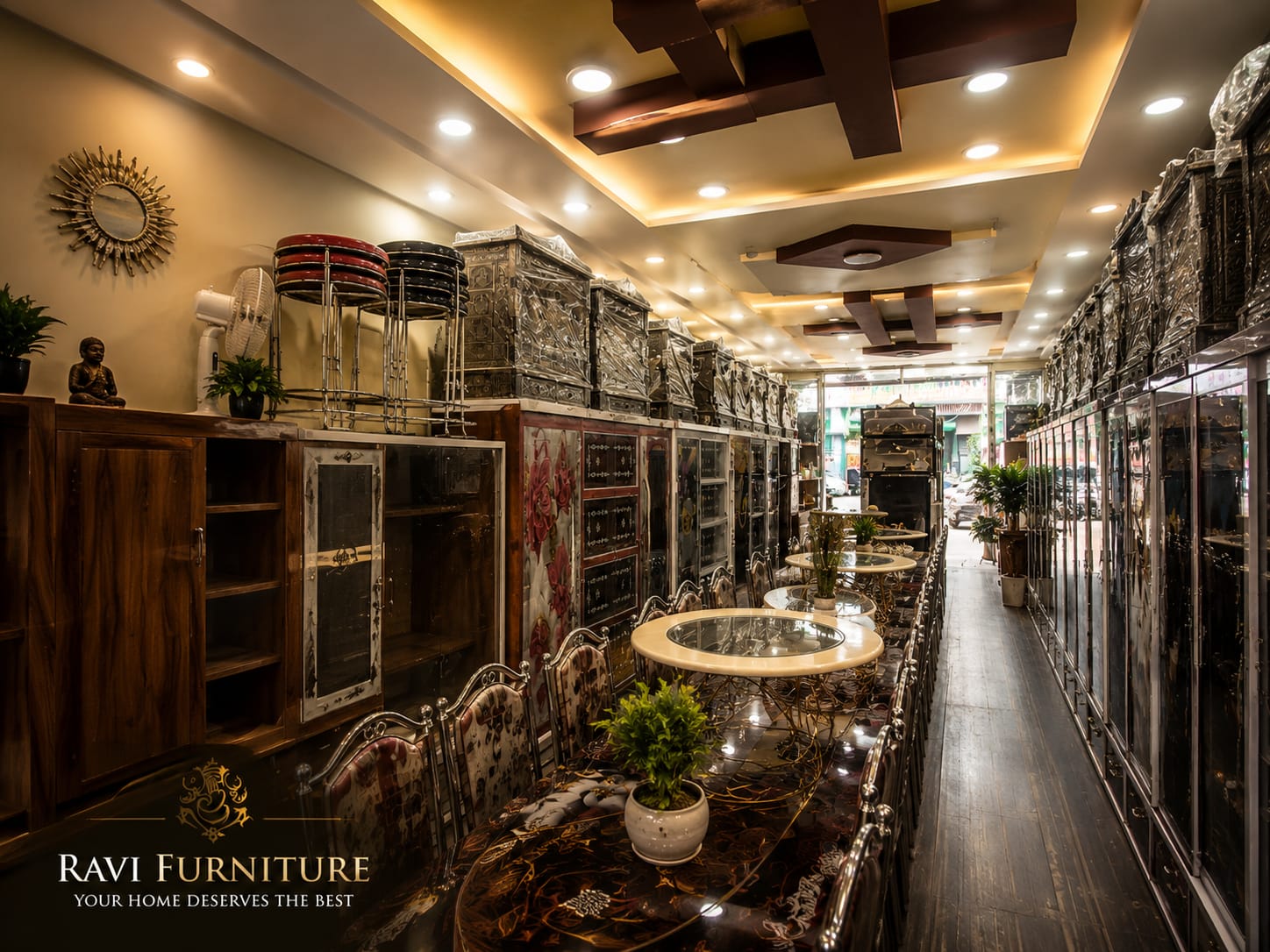 Inside Ravi Furniture showroom in Mahesh, Serampore